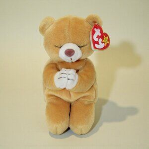 Ty Beanie Baby Hope Praying Bear Plush Toy 1998 Collectible Brown Kneeling